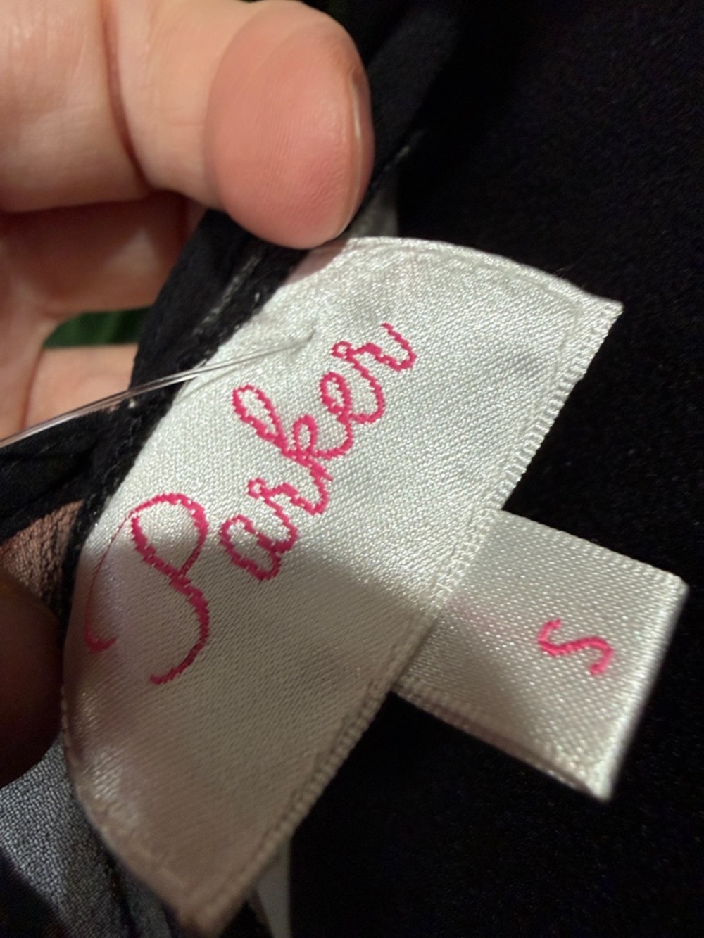 Parker Silk Halter Top Black Cream Colorblock NWT Small Chic Minimalist Blouse - Picture 13 of 15